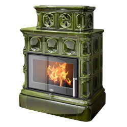 Kachlová kamna ABX Karelie exklusive, kachlový sokl, Zelená